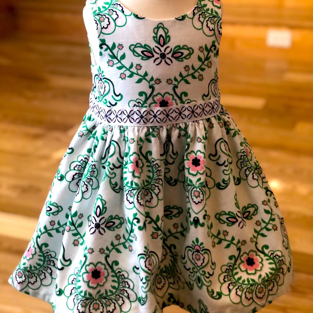 Janie & Jack Floral Dress with Cutout Back Detail